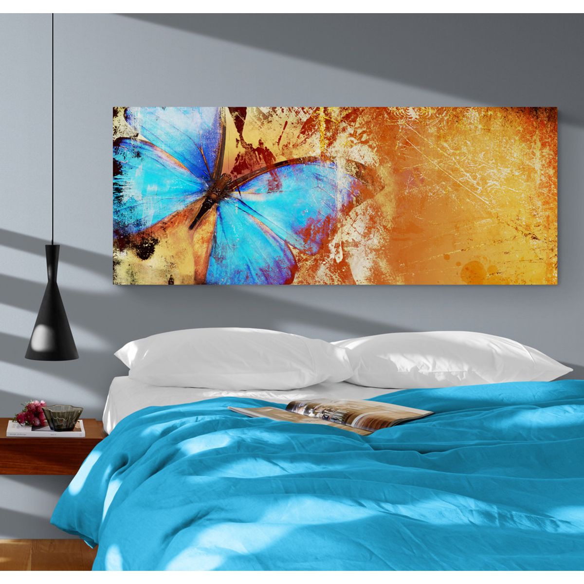 TAYRONA STORE - Cuadro En Lienzo Para Habitaciones Mariposas 220 100x40cm
