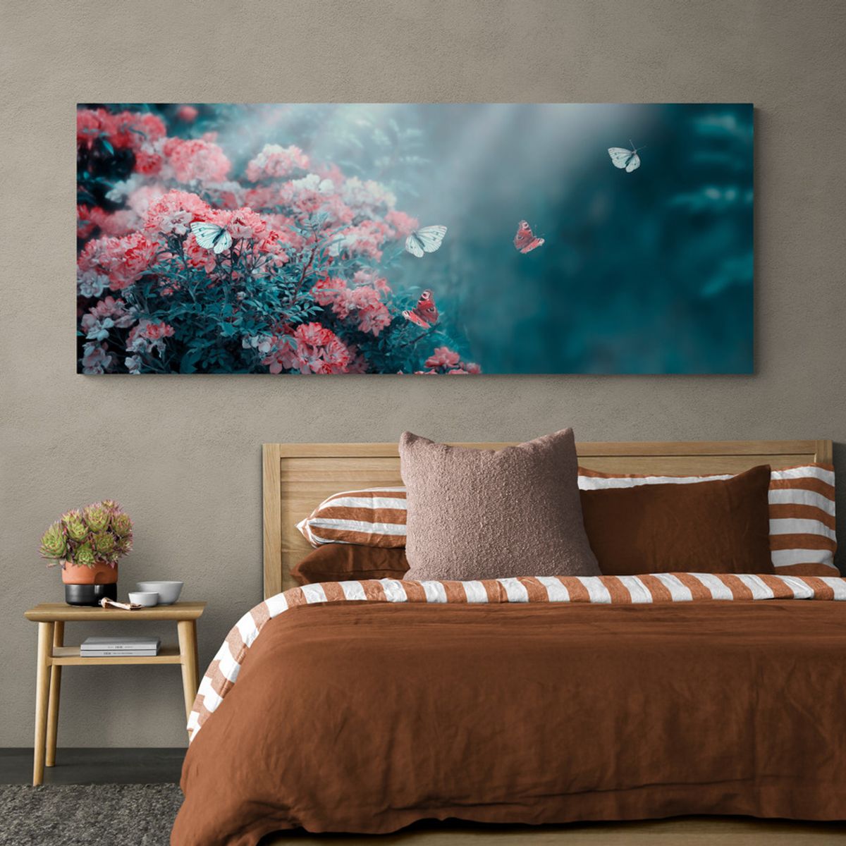 TAYRONA STORE - Cuadro En Lienzo Para Habitaciones Mariposas 201 100x40cm