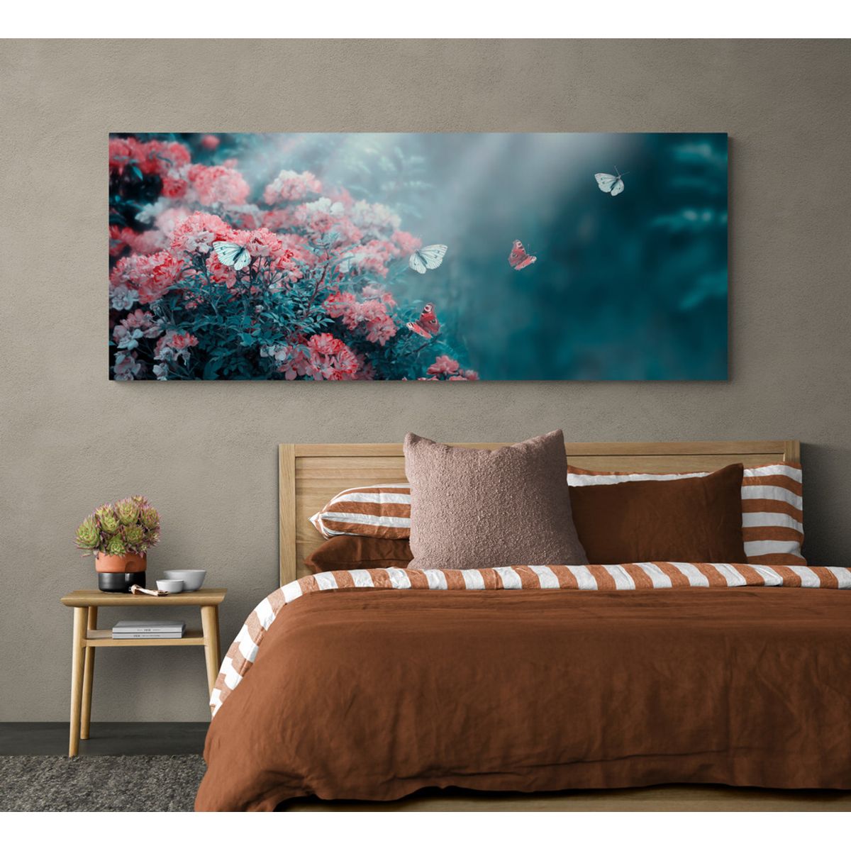 TAYRONA STORE - Cuadro En Lienzo Para Habitaciones Mariposas 201 100x40cm