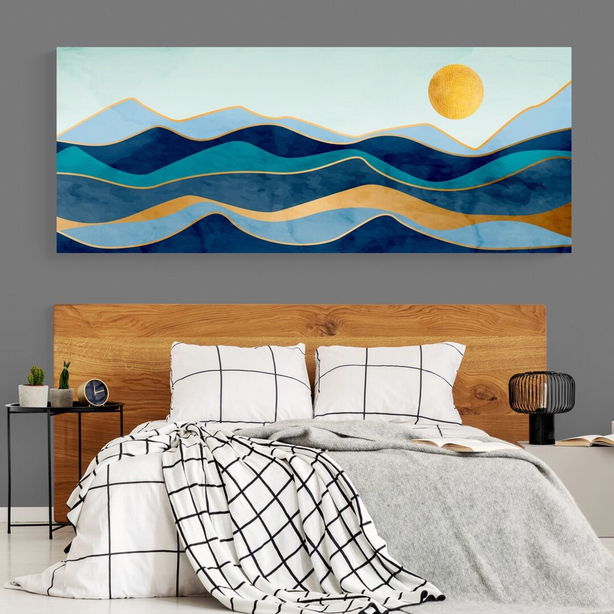 TAYRONA STORE - Cuadro En Lienzo Para Habitaciones Atardecer Minimalista 014 100x40cm