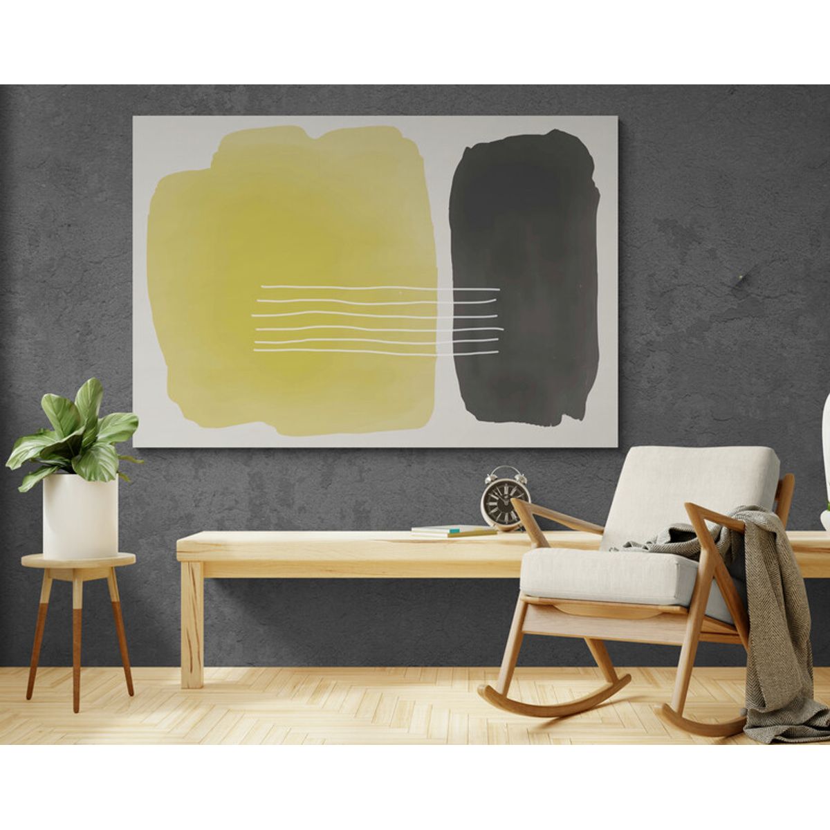 TAYRONA STORE - Cuadro En Lienzo Para Habitaciones Diseño Minimalista 314 50x35cm