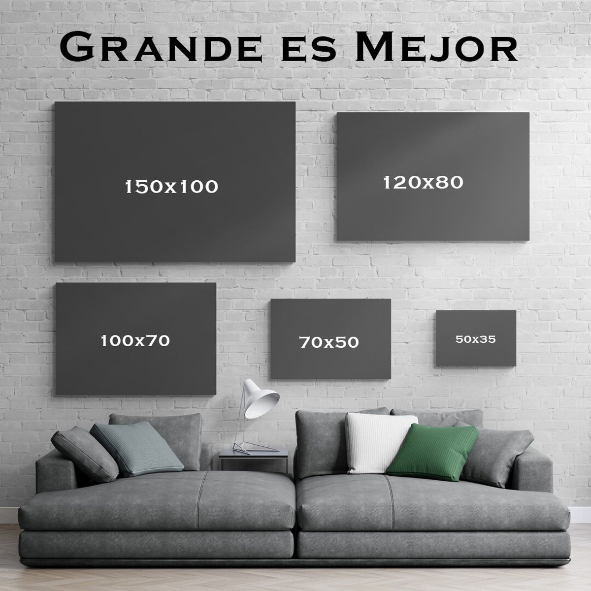 TAYRONA STORE - Cuadro En Lienzo Para Habitaciones Diseño Minimalista 314 50x35cm