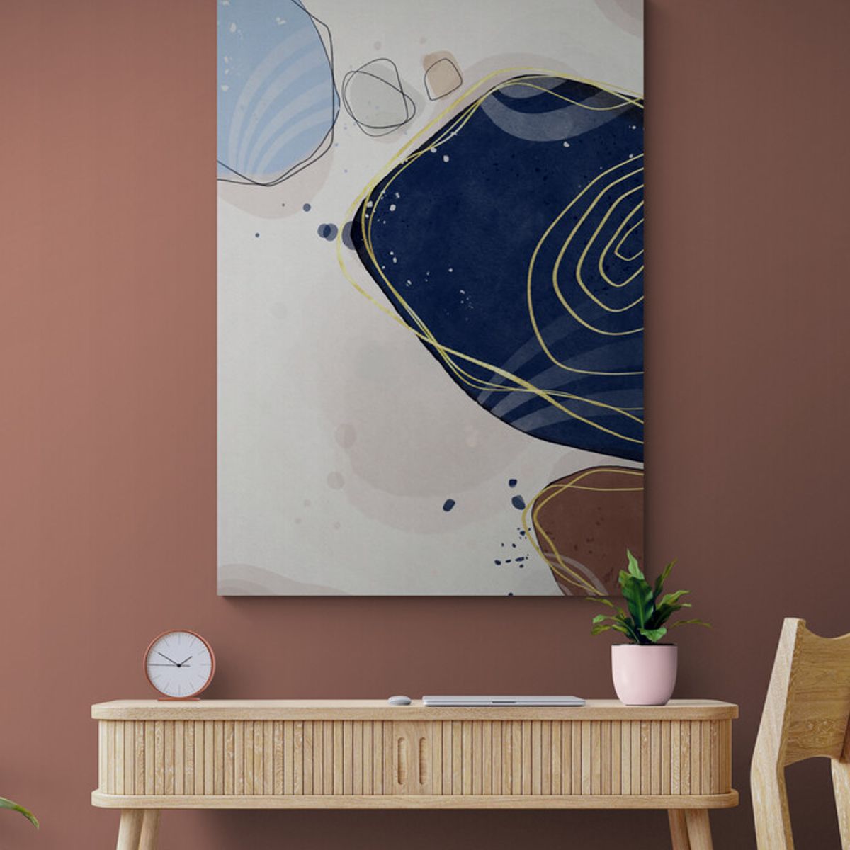 TAYRONA STORE - Cuadro En Lienzo Para Habitaciones Diseño Minimalista 326 60x80cm