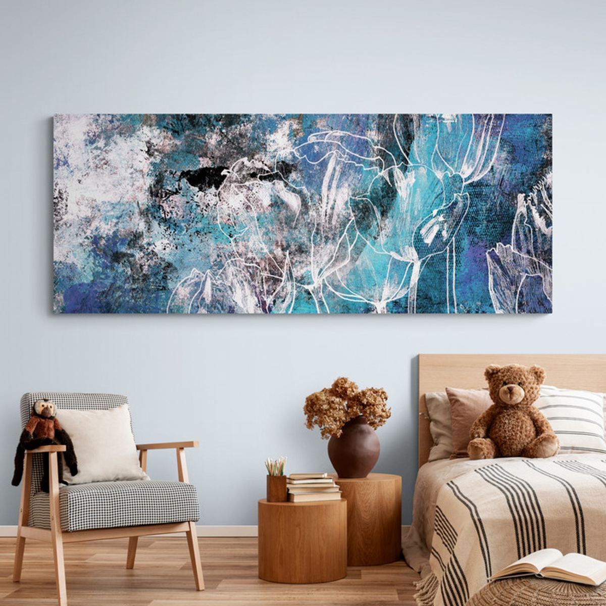 TAYRONA STORE - Cuadro Lienzo Habitaciones Pintura Abstracta 253 175x70cm