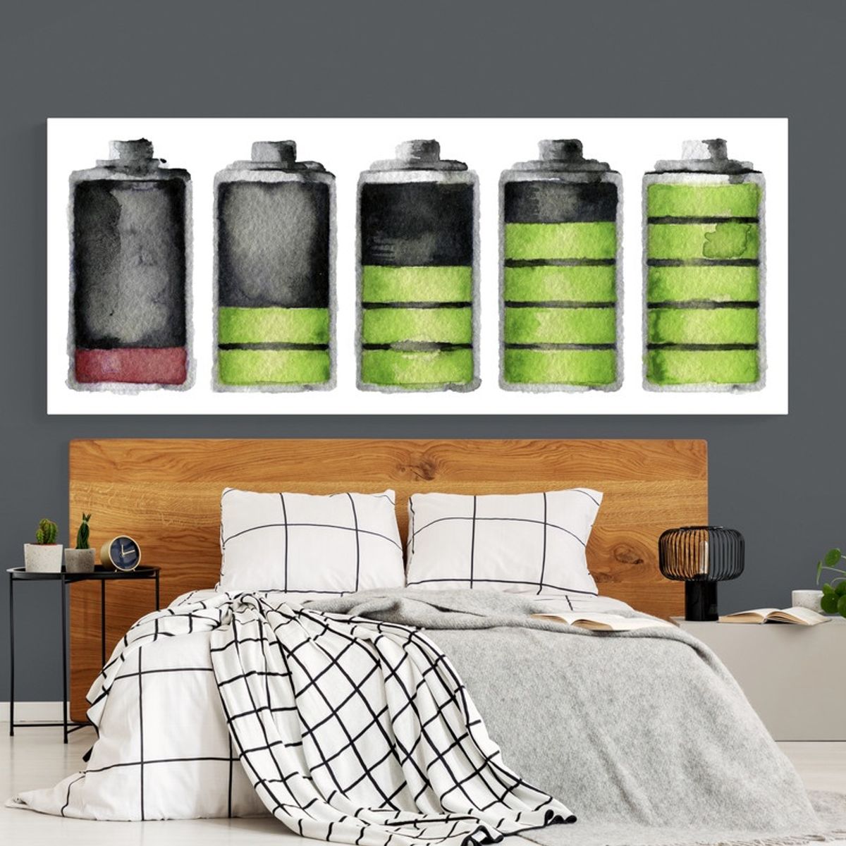 TAYRONA STORE - Cuadro En Lienzo Para Habitaciones Baterias 125x50cm