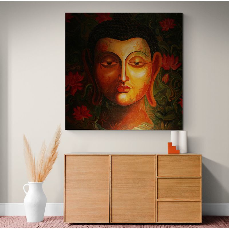 TAYRONA STORE - Cuadro En Lienzo Para Habitaciones Budda 107 100x100cm
