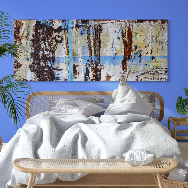 TAYRONA STORE - Cuadro Lienzo Habitaciones Pintura Abstracta 147 100x40cm