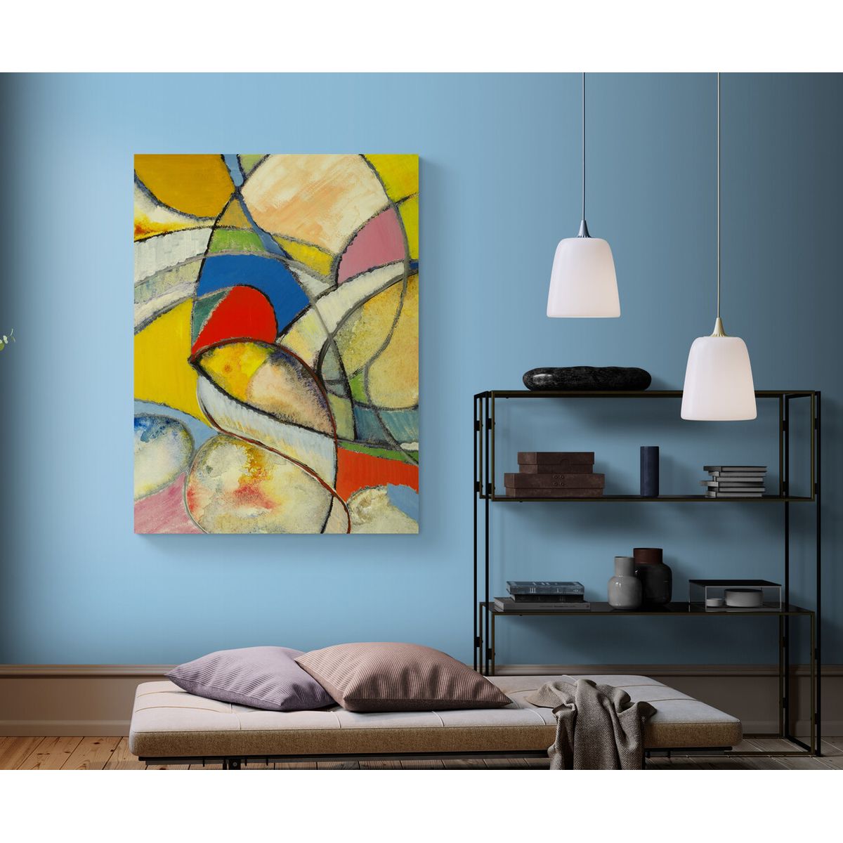 TAYRONA STORE - Cuadro Lienzo Habitaciones Pintura Abstracta 161 75x100cm