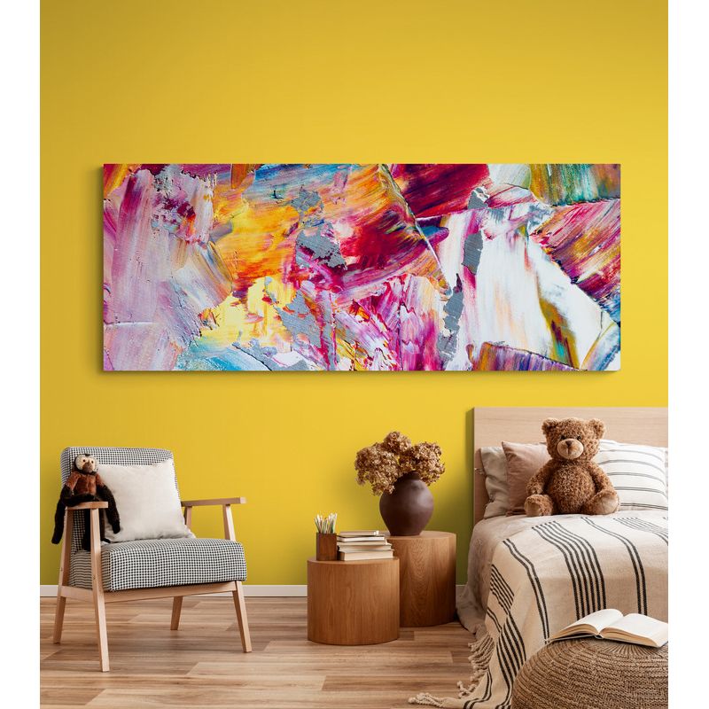 TAYRONA STORE - Cuadro En Lienzo Para Habitaciones Pintura Abstracta 254 100x40cm