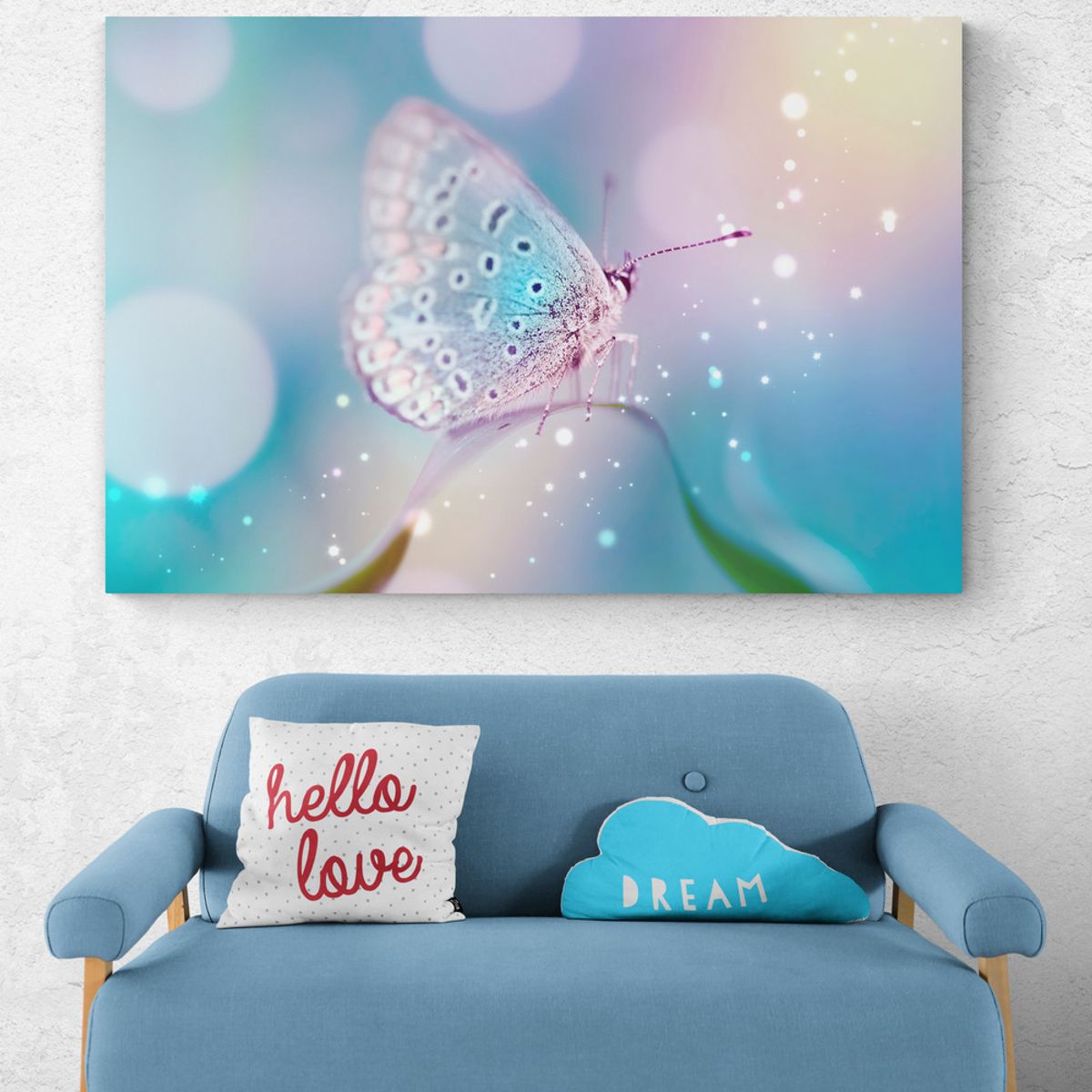 TAYRONA STORE - Cuadro En Lienzo Para Habitaciones Mariposas 170 70x50cm