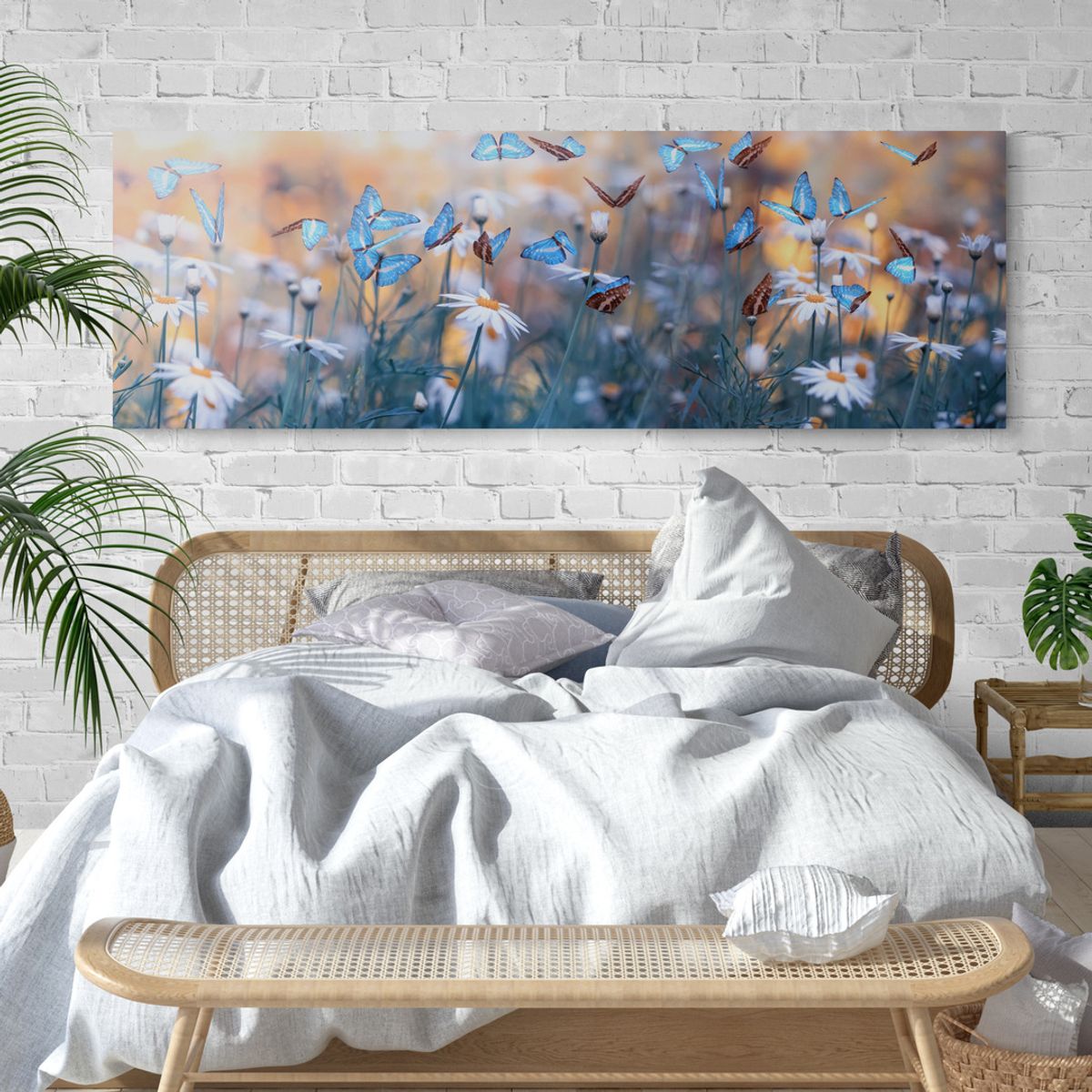 TAYRONA STORE - Cuadro En Lienzo Para Habitaciones Mariposas 216 180x60cm