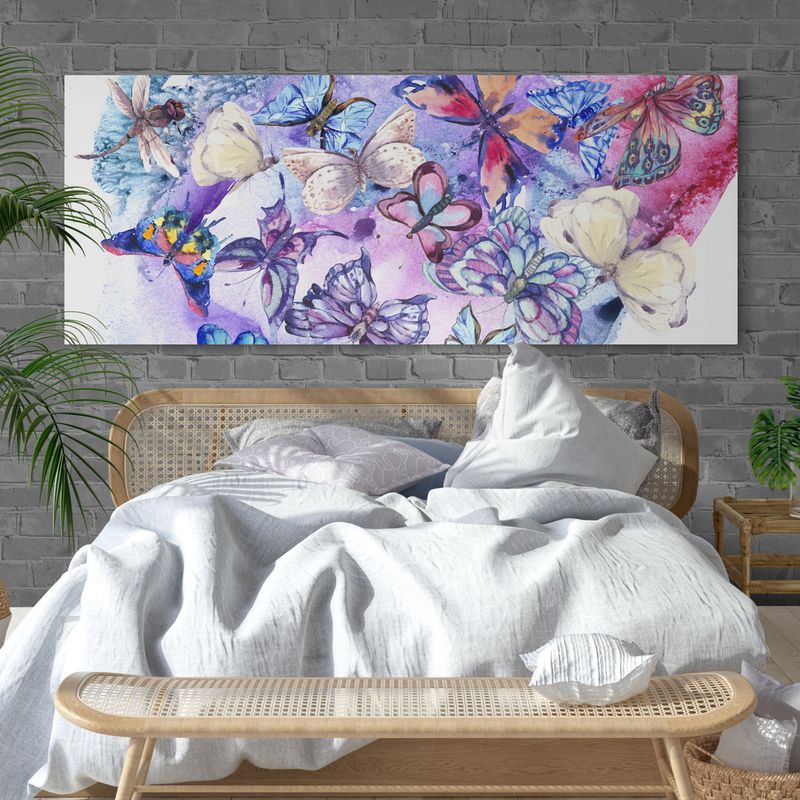 TAYRONA STORE - Cuadro En Lienzo Para Habitaciones Mariposas 195 100x40cm
