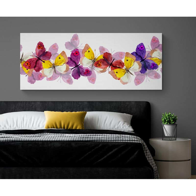 TAYRONA STORE - Cuadro En Lienzo Para Habitaciones Mariposas 233 100x40cm