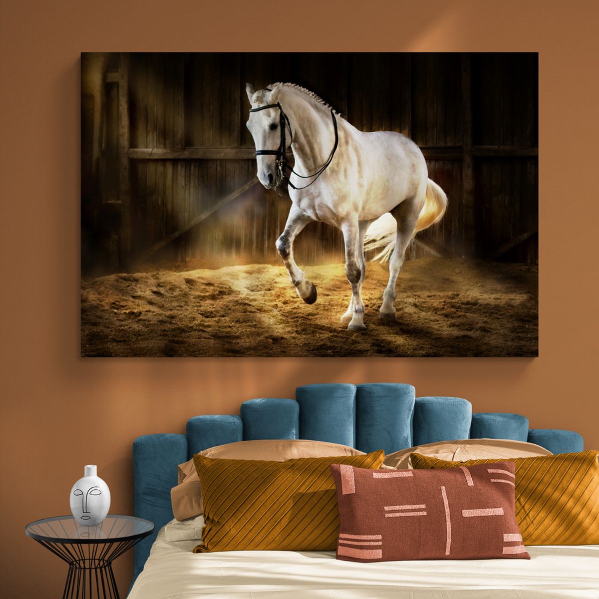 TAYRONA STORE - Cuadro En Lienzo Para Habitaciones Caballos 119 50x35cm