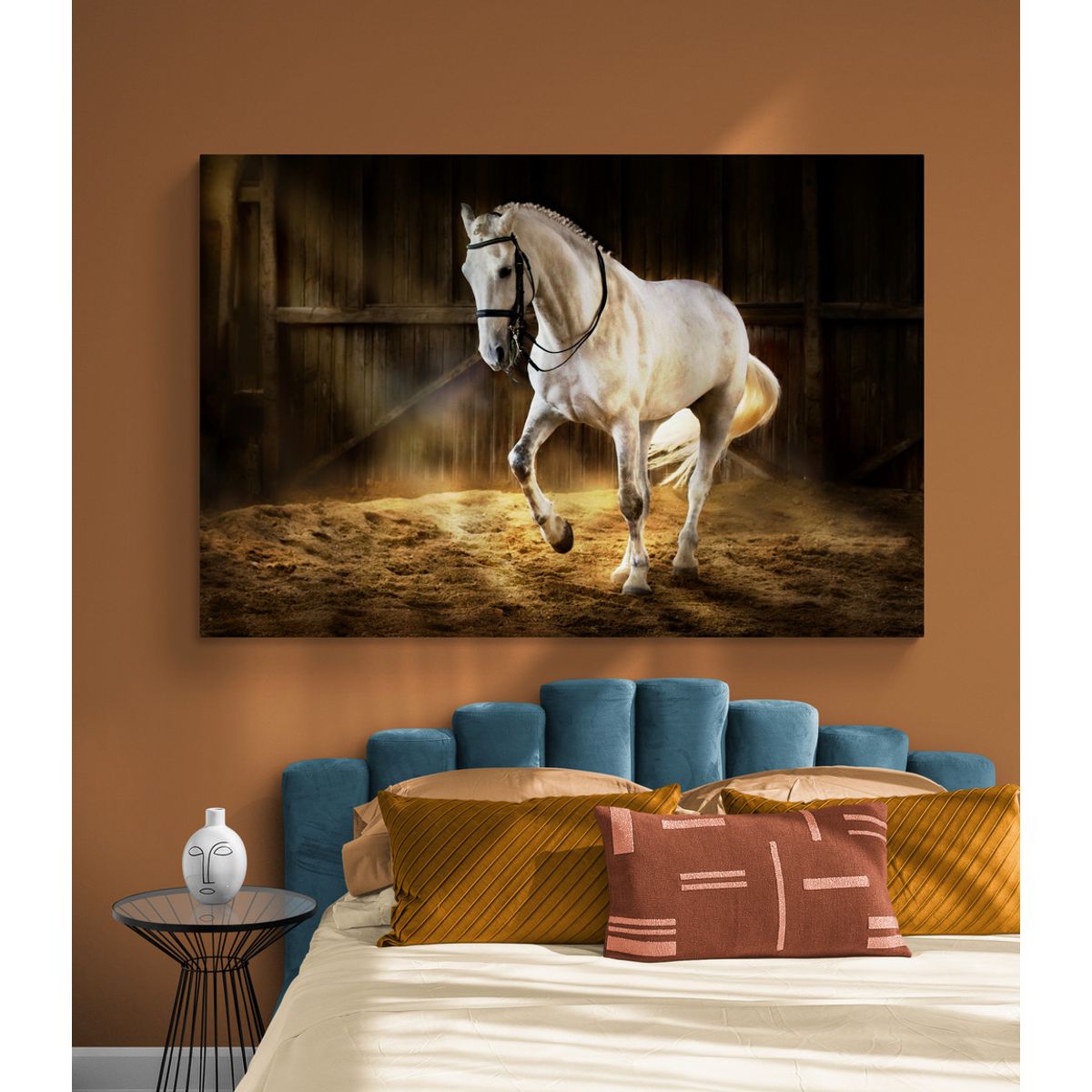 TAYRONA STORE - Cuadro En Lienzo Para Habitaciones Caballos 119 50x35cm