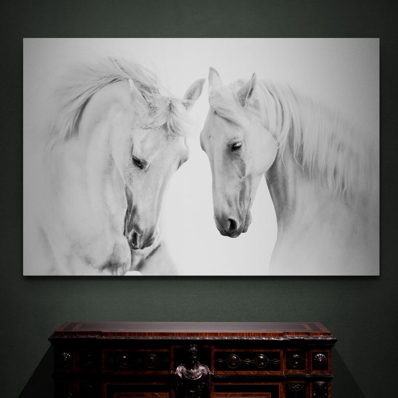 TAYRONA STORE - Cuadro En Lienzo Para Habitaciones Caballos 126 50x35cm