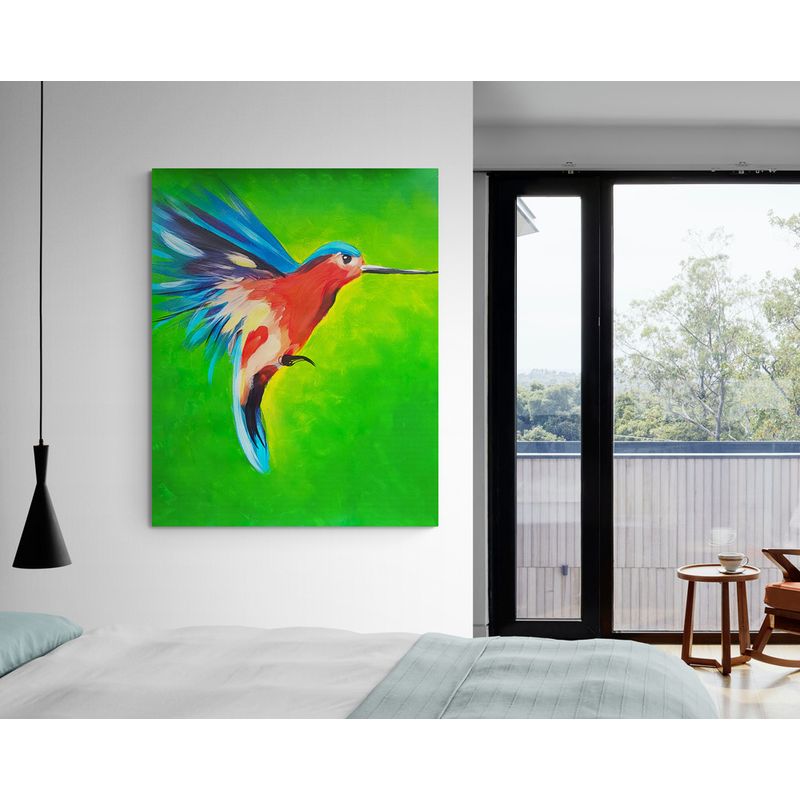 TAYRONA STORE - Cuadro En Lienzo Para Habitaciones Colibri 085 80x100cm