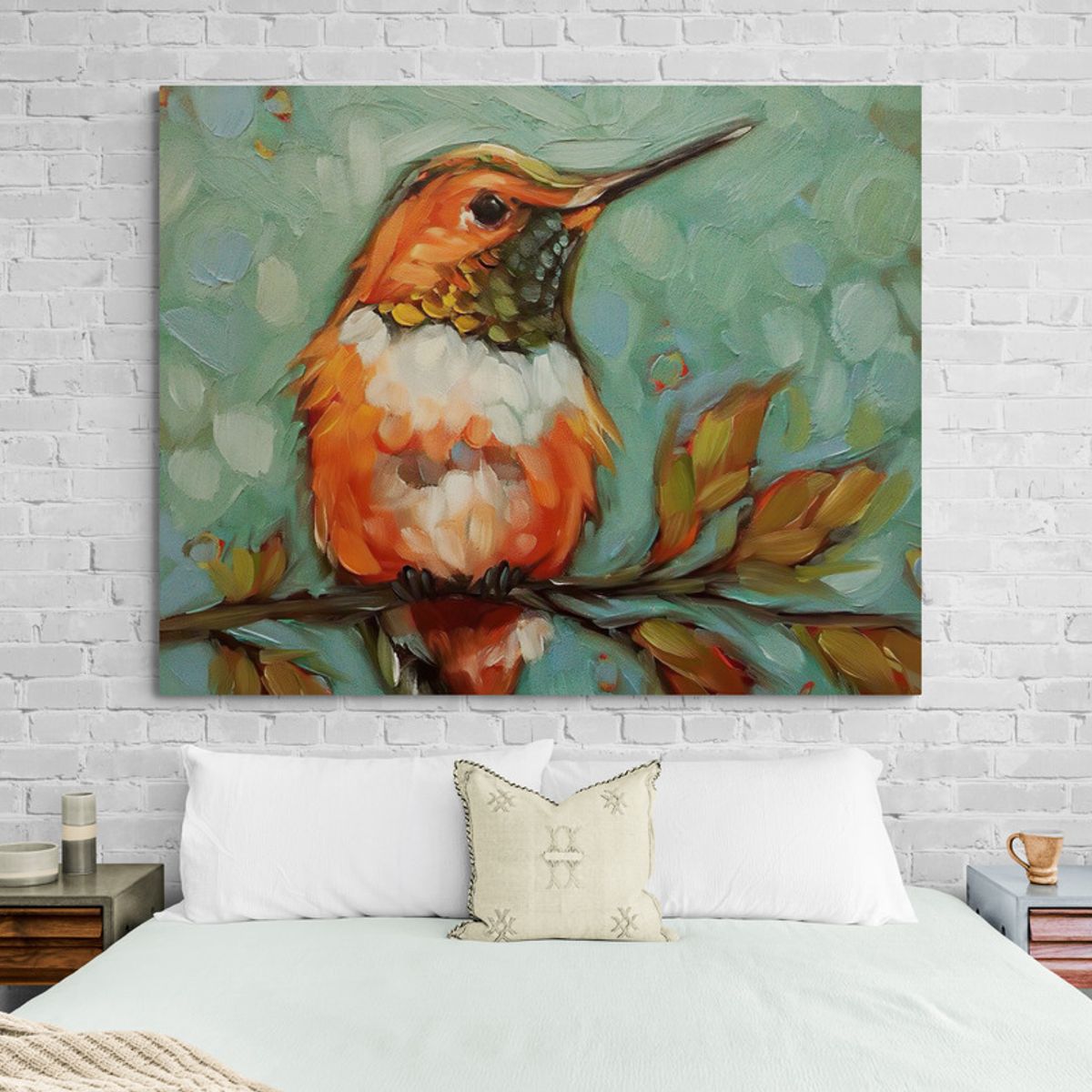 TAYRONA STORE - Cuadro En Lienzo Para Habitaciones Colibri 086 75x60cm