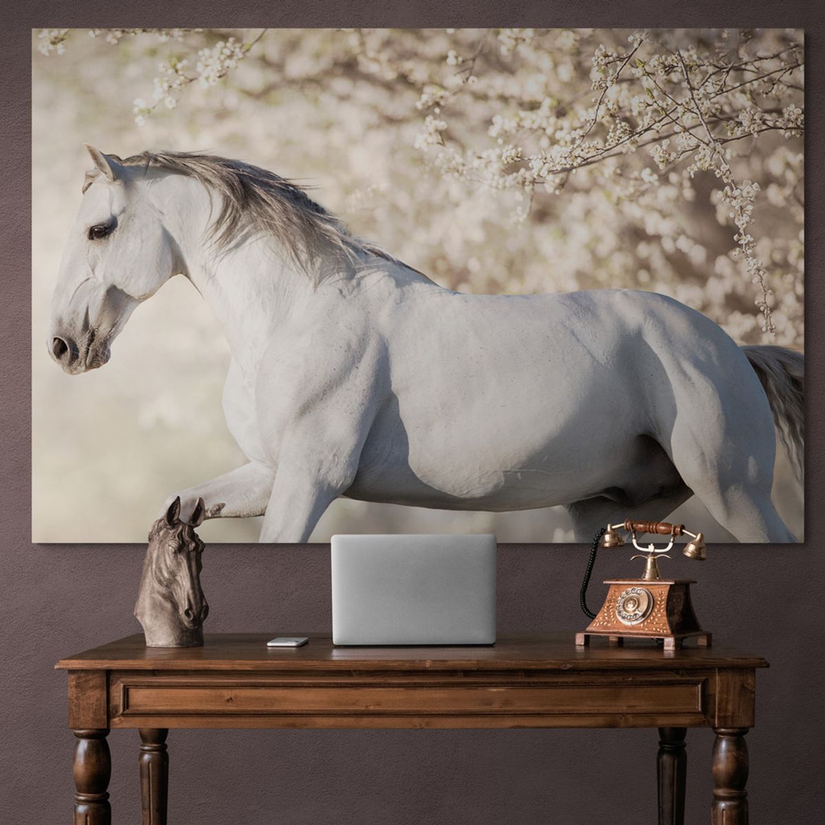 TAYRONA STORE - Cuadro En Lienzo Para Habitaciones Caballos 149 100x70cm