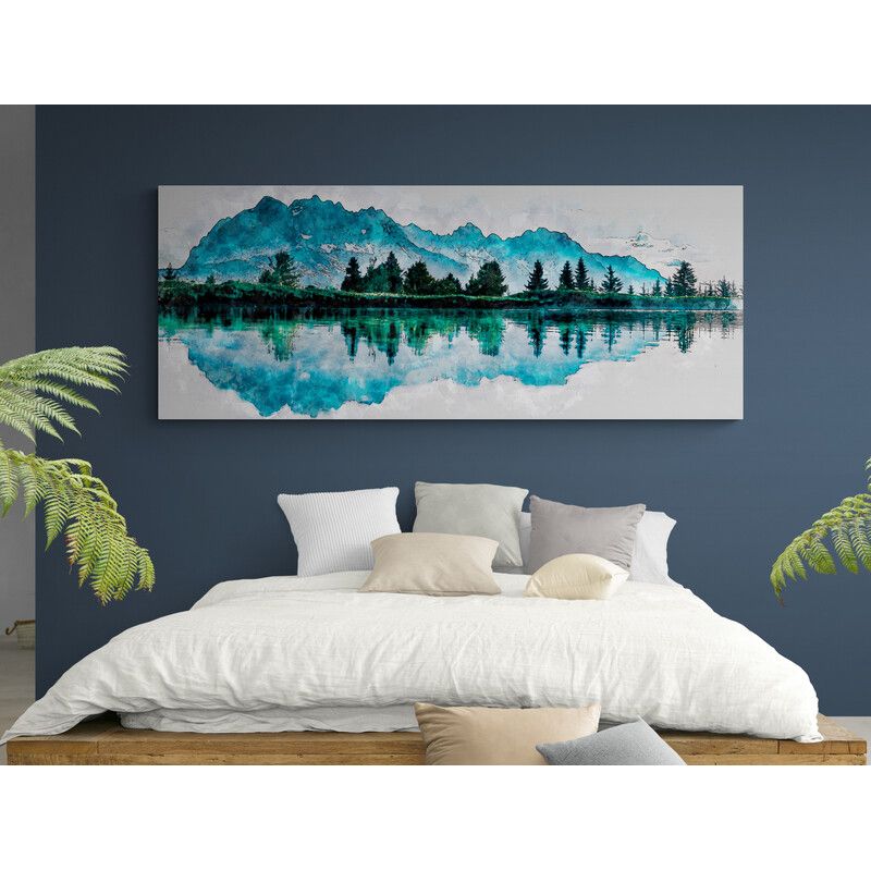 TAYRONA STORE - Cuadro En Lienzo Para Habitaciones Pintura Arboles 172 100x40cm