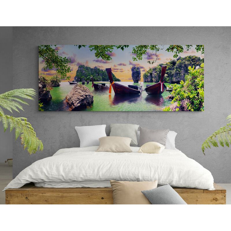 TAYRONA STORE - Cuadro En Lienzo Para Habitaciones Playa Tailandia 111 125x50cm