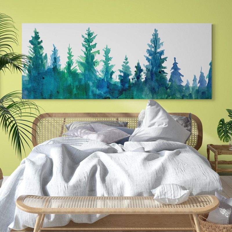 TAYRONA STORE - Cuadro En Lienzo Para Habitaciones Pintura Arboles 122 100x40cm