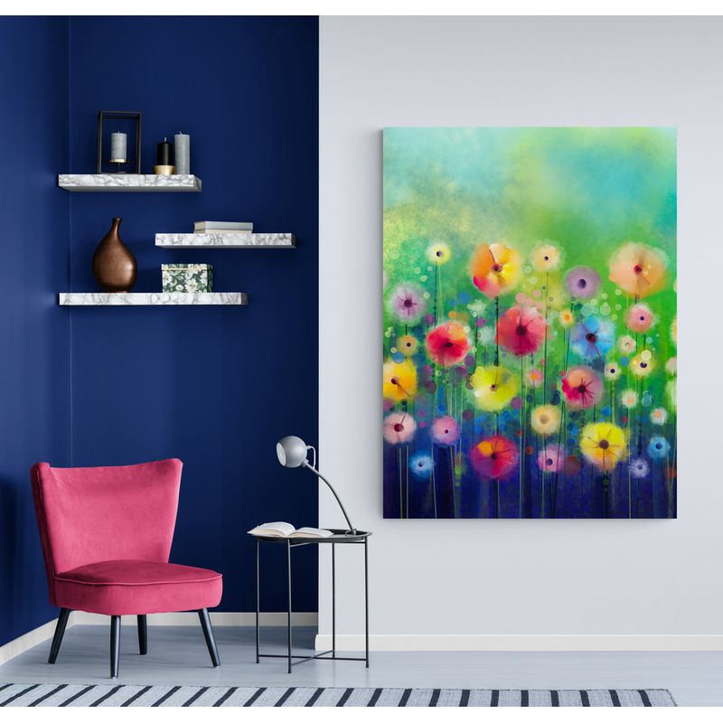 TAYRONA STORE - Cuadro En Lienzo Para Habitaciones Pintura Flores 153 60x80cm