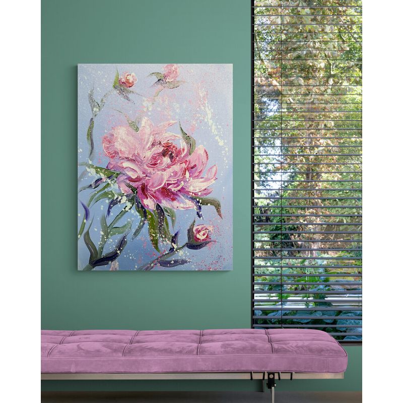 TAYRONA STORE - Cuadro En Lienzo Para Habitaciones Pintura Flores 288 30x40cm