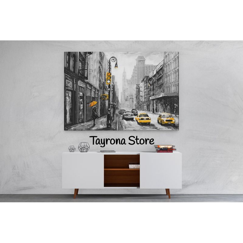 TAYRONA STORE - Cuadro En Lienzo Para Habitaciones Pintura New York 03 100x70cm