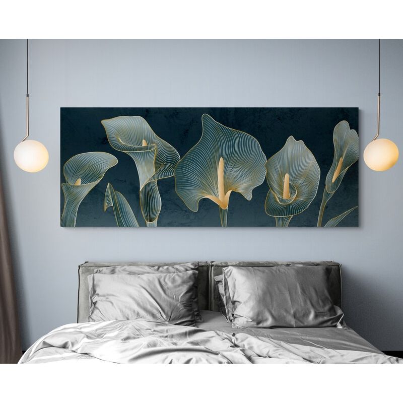 TAYRONA STORE - Cuadro En Lienzo Para Habitaciones Anturio Flores 483 100x40cm
