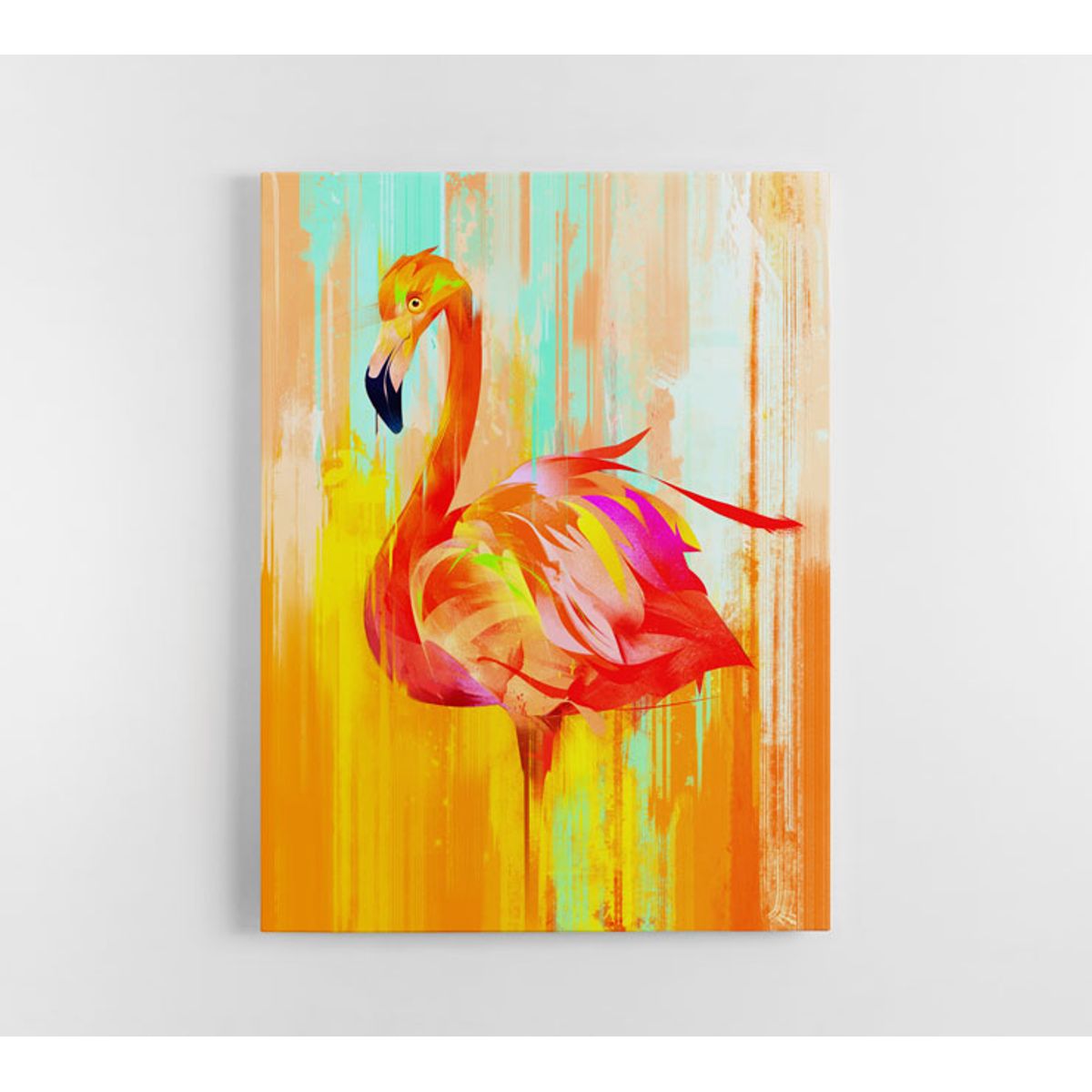 TAYRONA STORE - Cuadro En Lienzo Para Habitaciones Pintura Flamenco 02 60x80cm