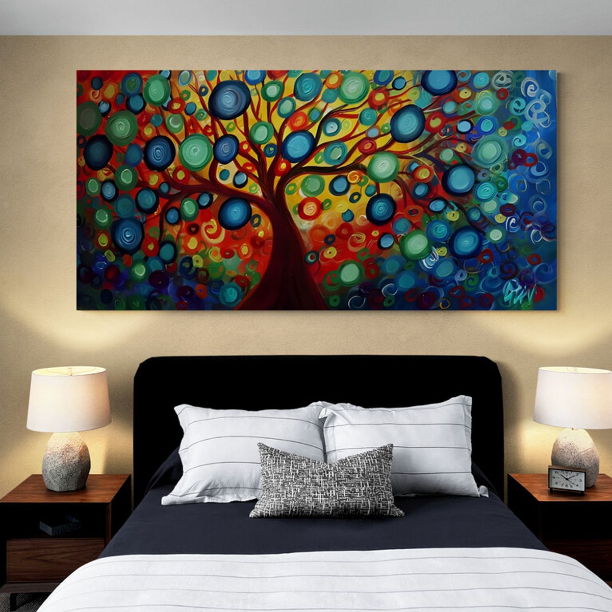 TAYRONA STORE - Cuadro Lienzo Habitaciones Arbol De La Vida 063 150x75cm