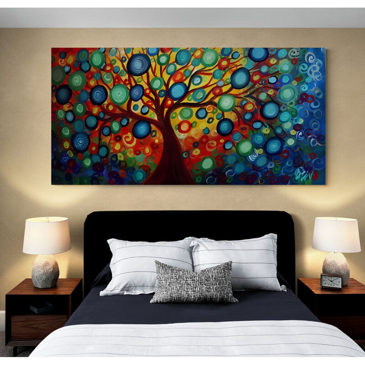 TAYRONA STORE - Cuadro Lienzo Habitaciones Arbol De La Vida 063 150x75cm