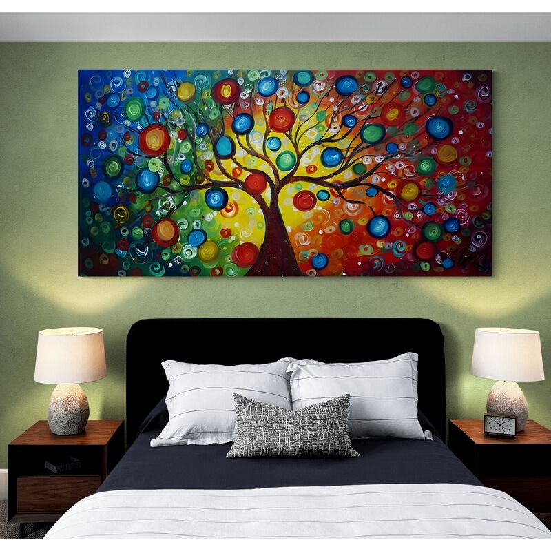 TAYRONA STORE - Cuadro En Lienzo Para Habitaciones Arbol De La Vida 061 100x50cm
