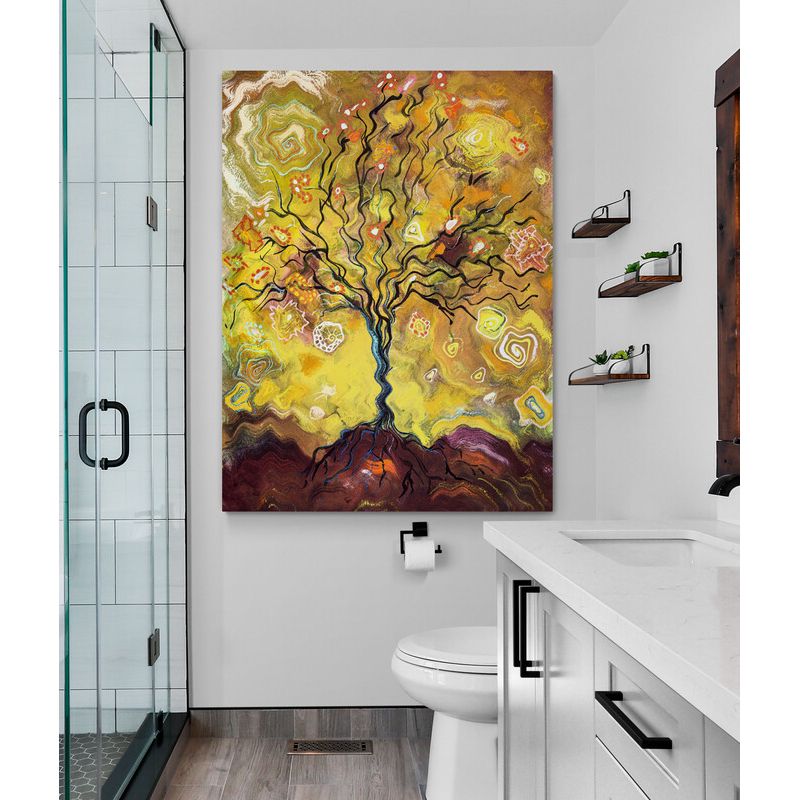 TAYRONA STORE - Cuadro En Lienzo Para Habitaciones Arbol De La Vida 036 75x100cm