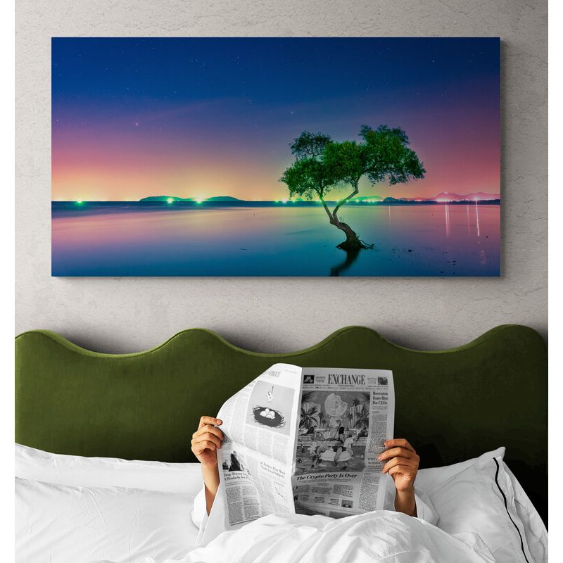 TAYRONA STORE - Cuadro Lienzo Para Habitaciones Arbol Via Lactea 062 75x40cm