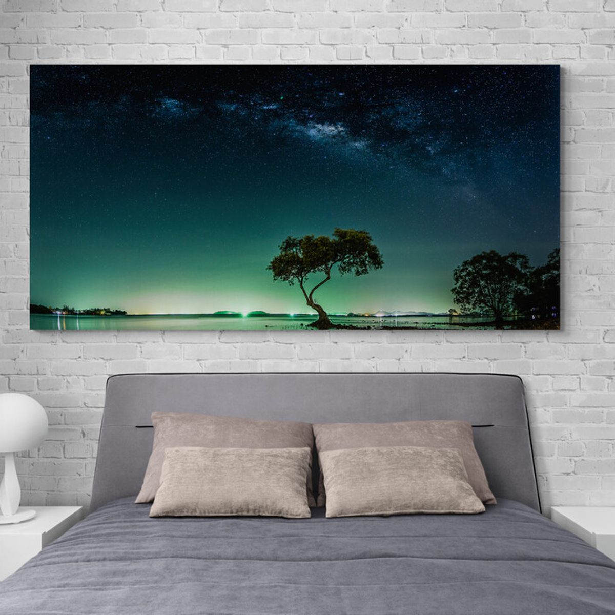 TAYRONA STORE - Cuadro Lienzo Para Habitaciones Arbol Via Lactea 022 90x40cm