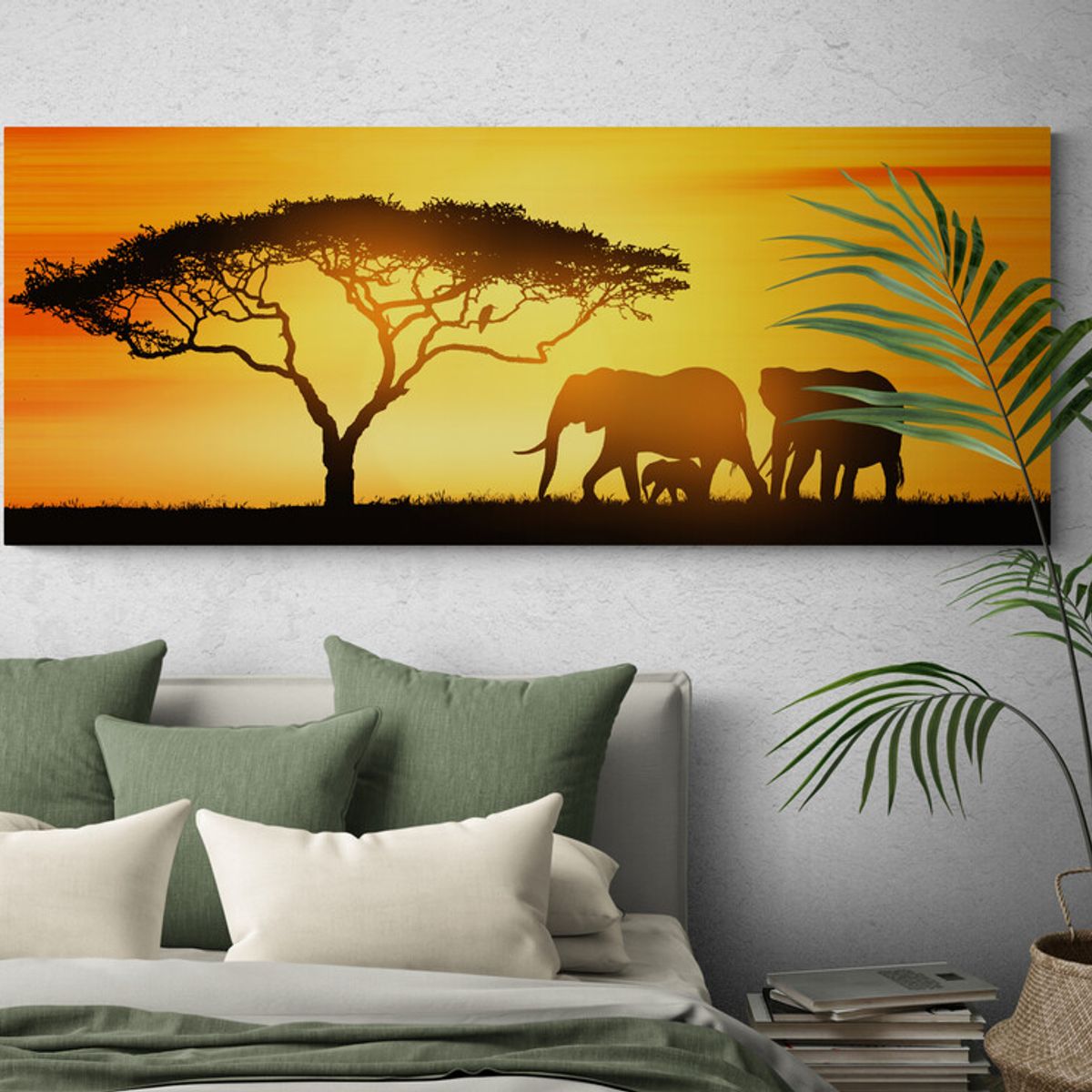 TAYRONA STORE - Cuadro En Lienzo Para Habitaciones Elefante 138 125x50cm