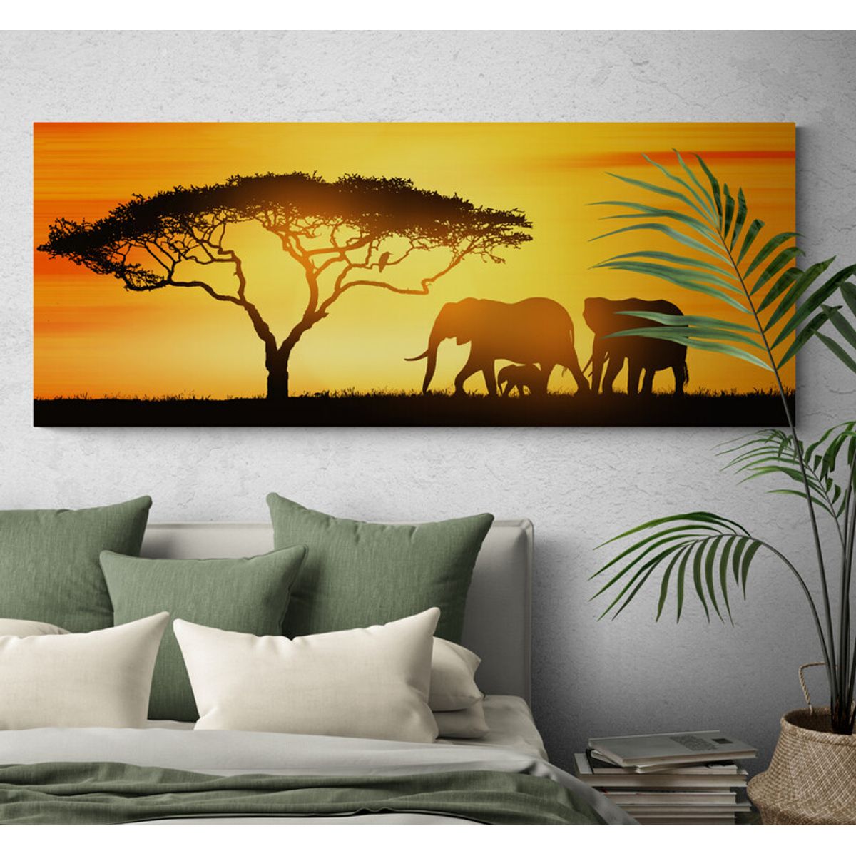 TAYRONA STORE - Cuadro En Lienzo Para Habitaciones Elefante 138 125x50cm