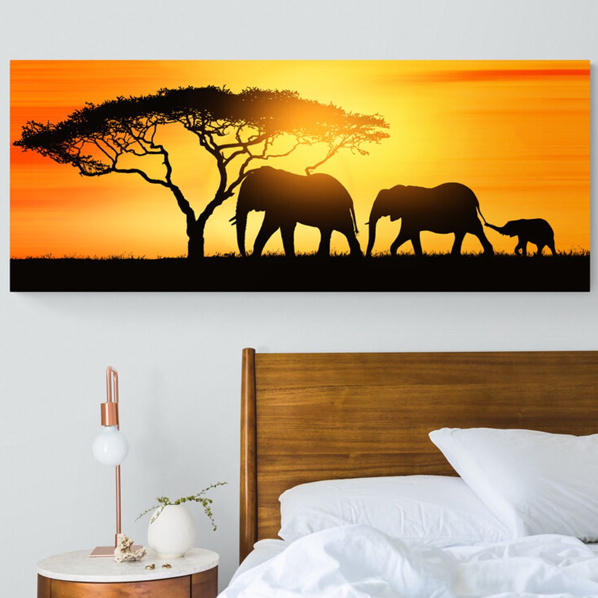 TAYRONA STORE - Cuadro En Lienzo Para Habitaciones Elefante 139 175x70cm
