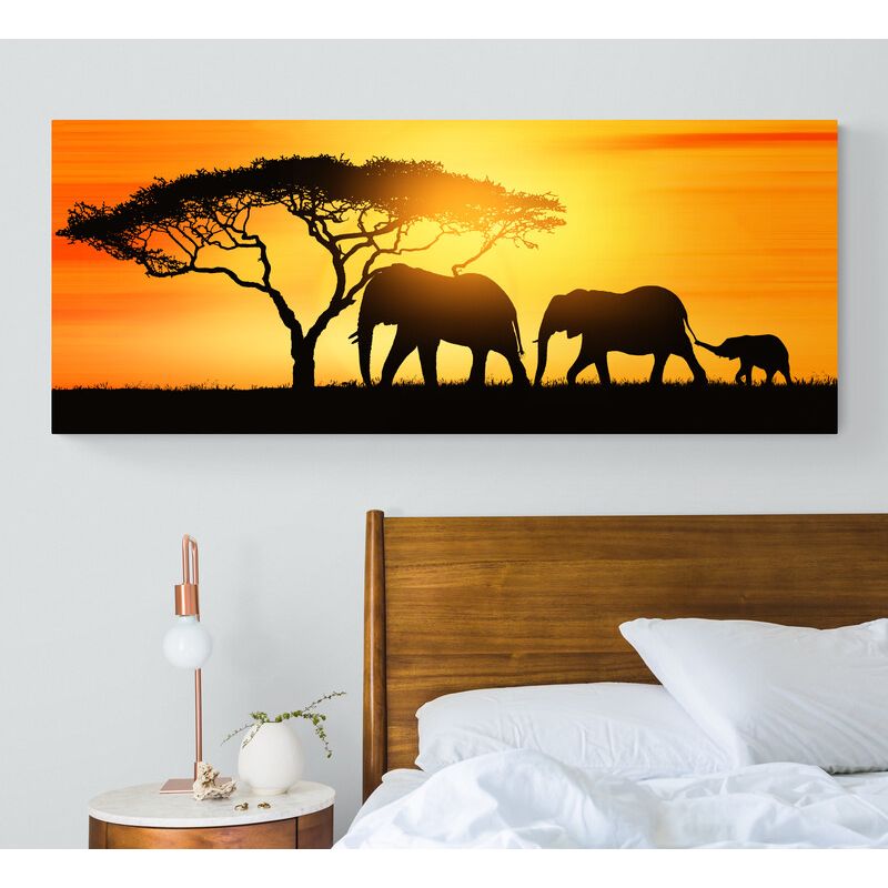 TAYRONA STORE - Cuadro En Lienzo Para Habitaciones Elefante 139 175x70cm