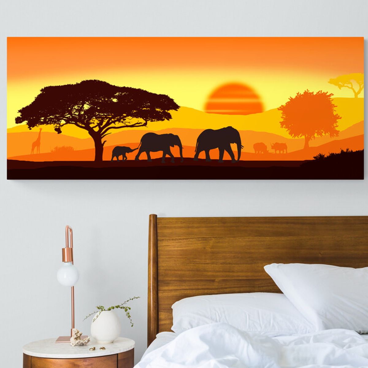 TAYRONA STORE - Cuadro En Lienzo Para Habitaciones Elefante 147 175x70cm