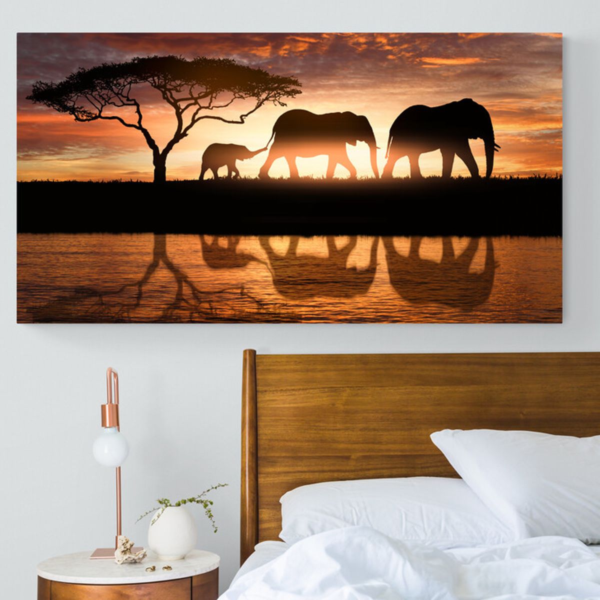 TAYRONA STORE - Cuadro En Lienzo Para Habitaciones Elefante 141 75x40cm