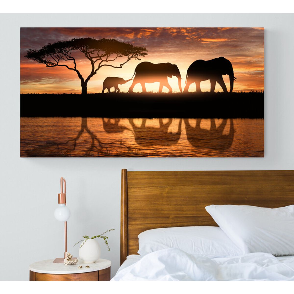 TAYRONA STORE - Cuadro En Lienzo Para Habitaciones Elefante 141 75x40cm