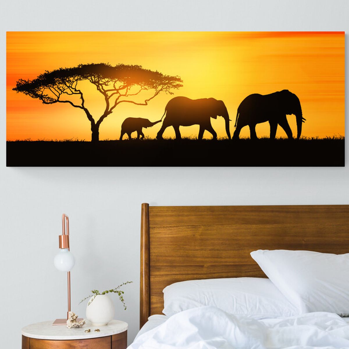 TAYRONA STORE - Cuadro En Lienzo Para Habitaciones Elefante 140 125x50cm