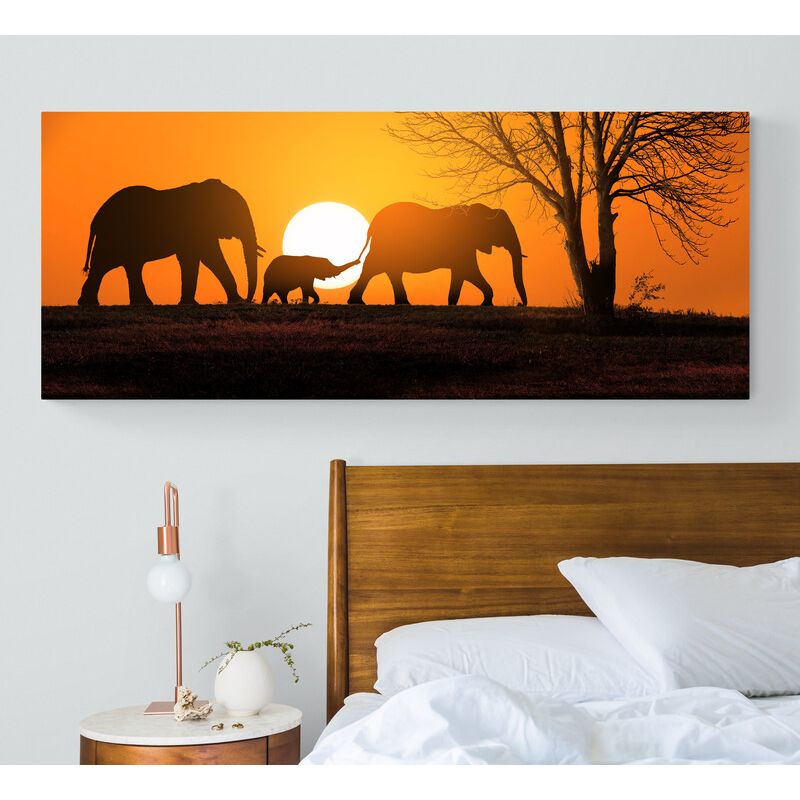 TAYRONA STORE - Cuadro En Lienzo Para Habitaciones Elefante 151 100x70cm