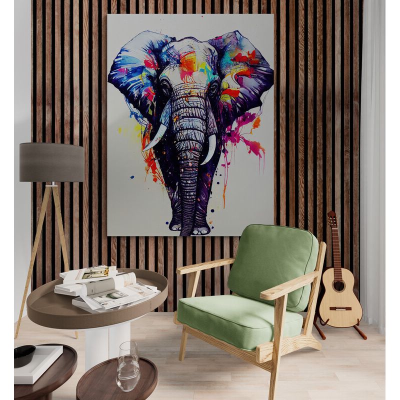 TAYRONA STORE - Cuadro En Lienzo Para Habitaciones Elefantes 176 30x40cm