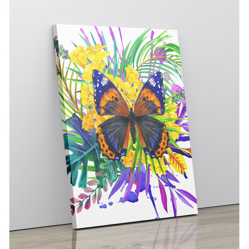 TAYRONA STORE - Cuadro En Lienzo Para Habitaciones Mariposa 53-01 30x40cm