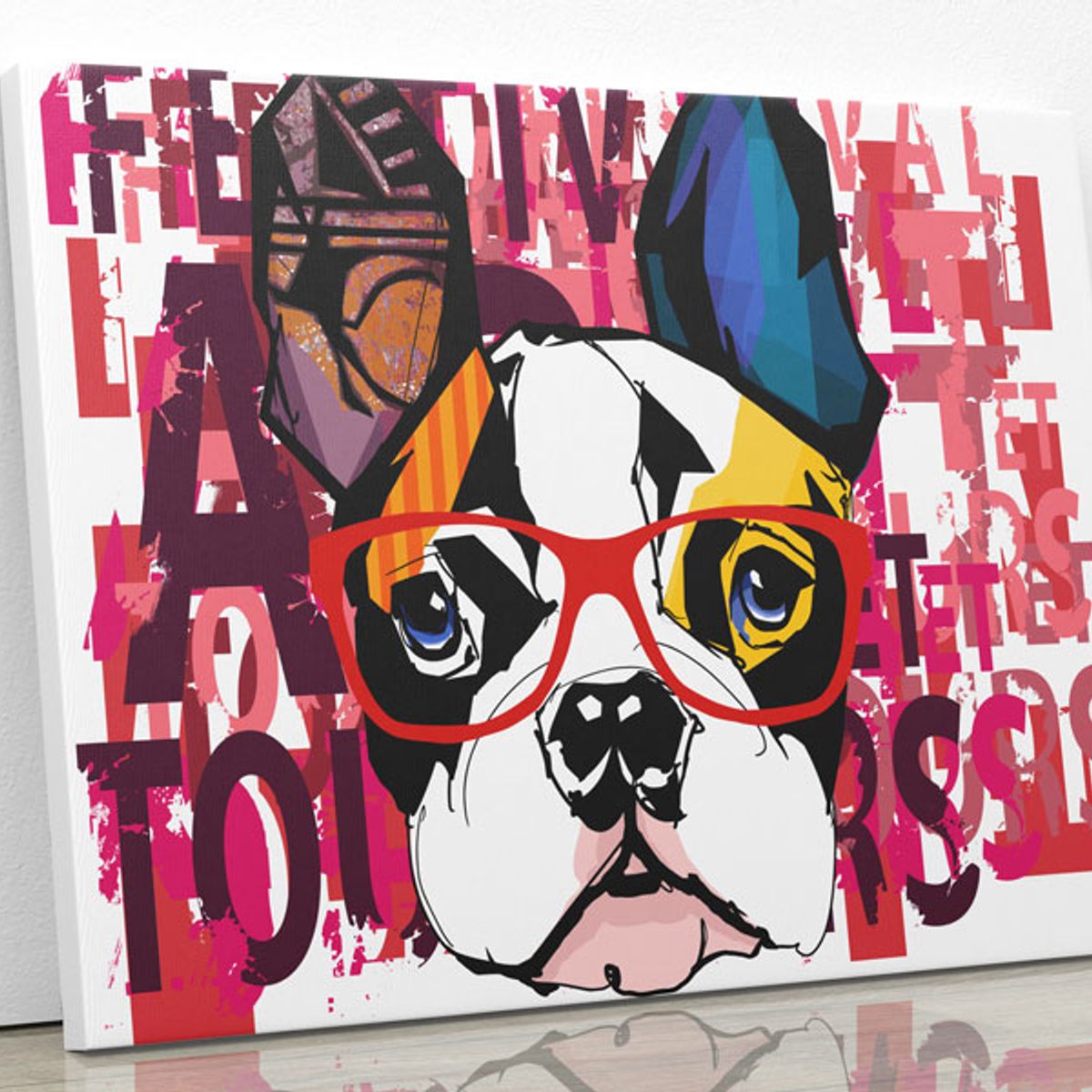 TAYRONA STORE - Cuadro En Lienzo Para Habitaciones Perro 110 75x60cm