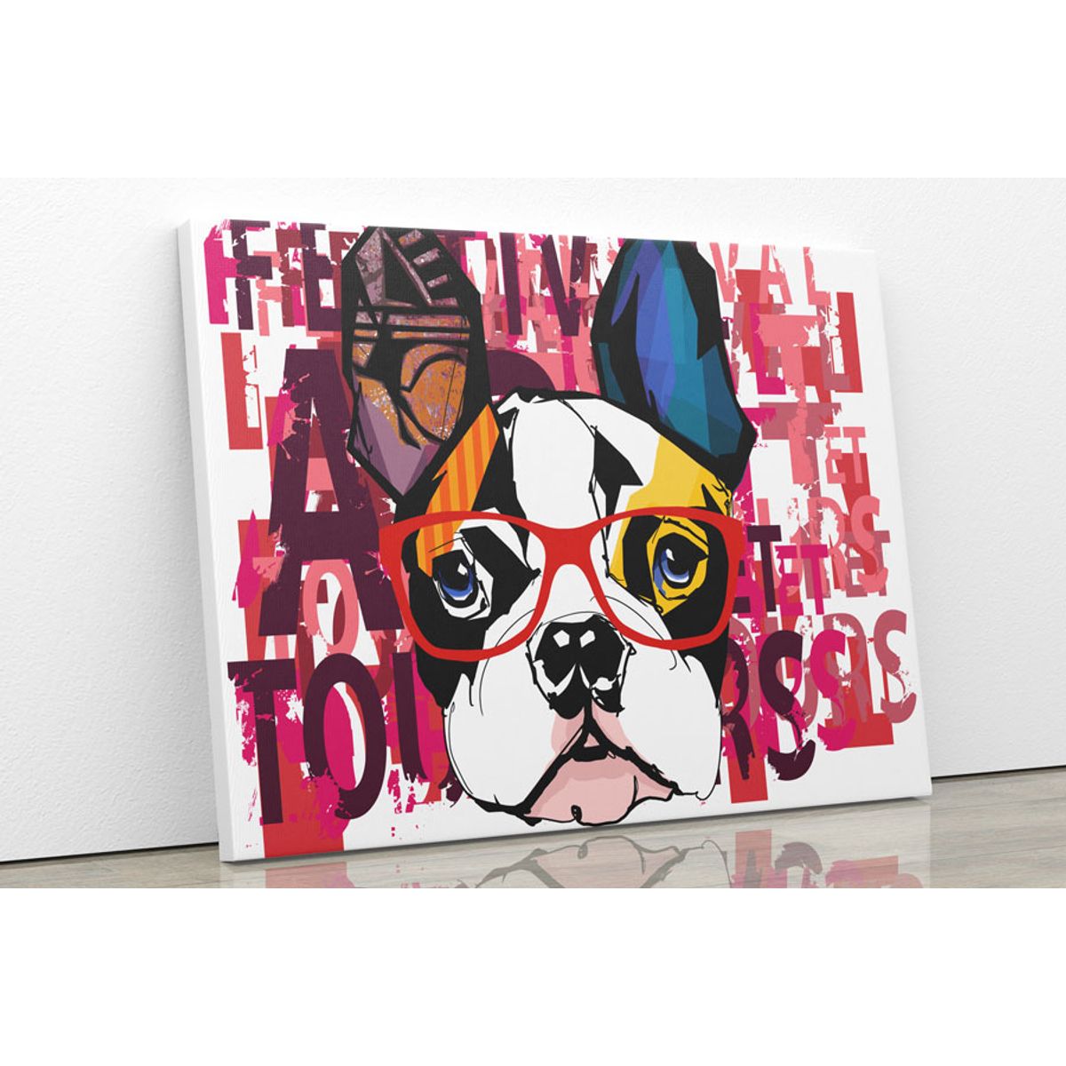 TAYRONA STORE - Cuadro En Lienzo Para Habitaciones Perro 110 75x60cm